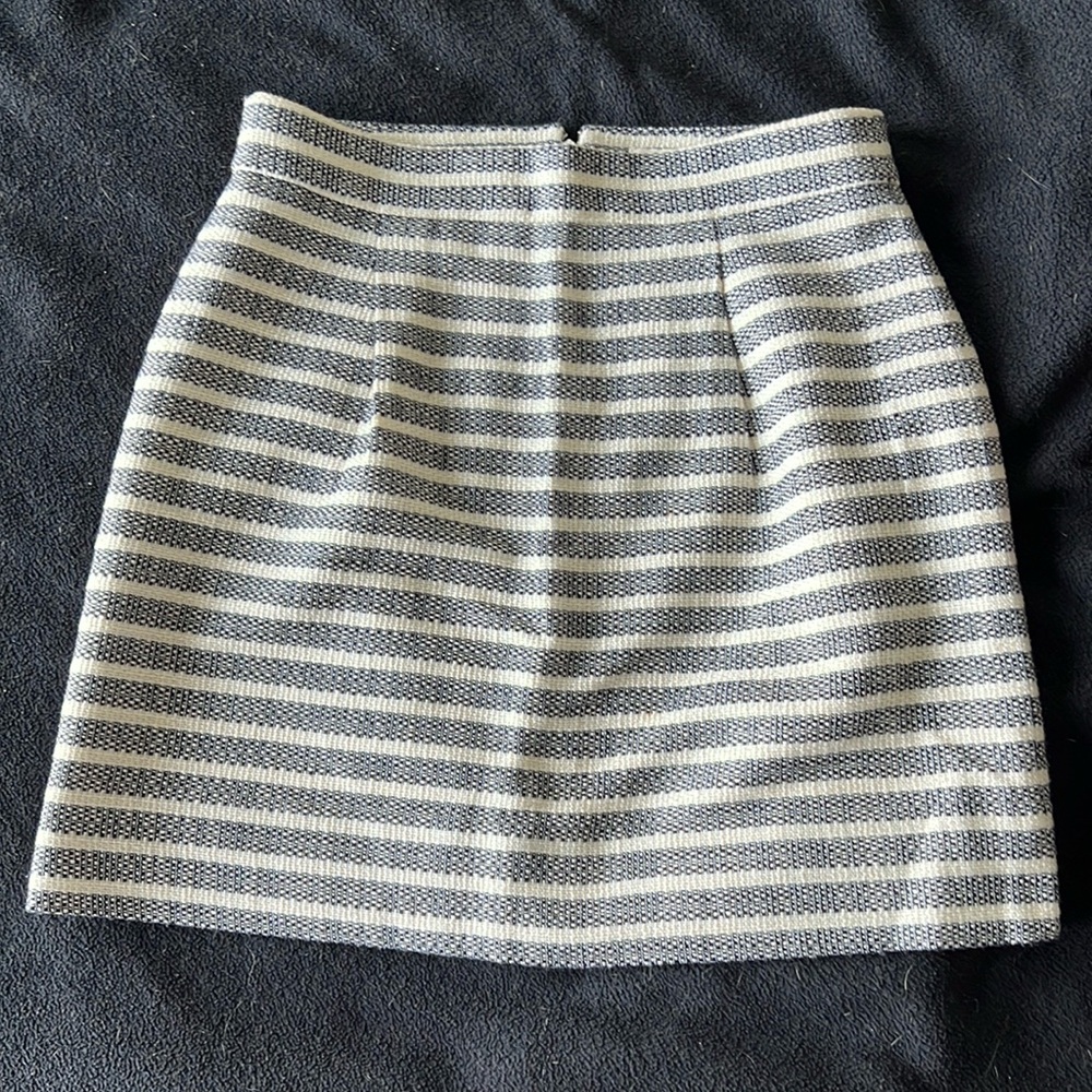 Striped J Crew Skirt Size 00 w/ Pleats
